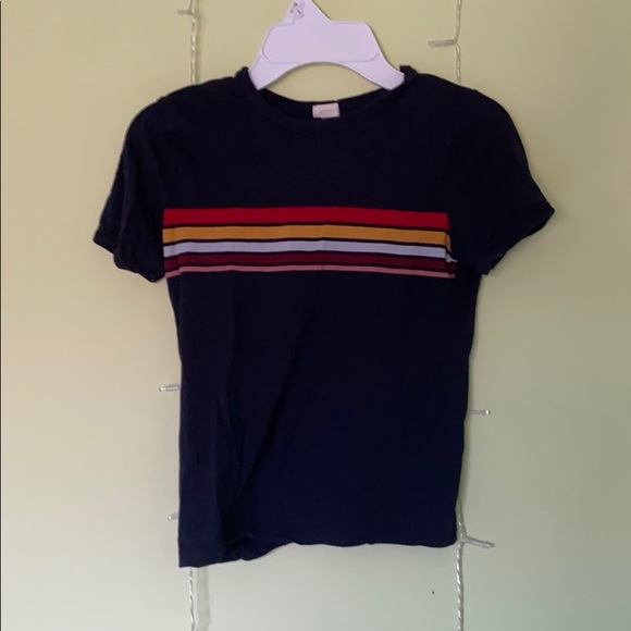 Colorful stripe cropped shirt - Picture 1 of 4